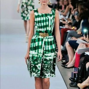 Oscar De La Renta Dress Floral Garden